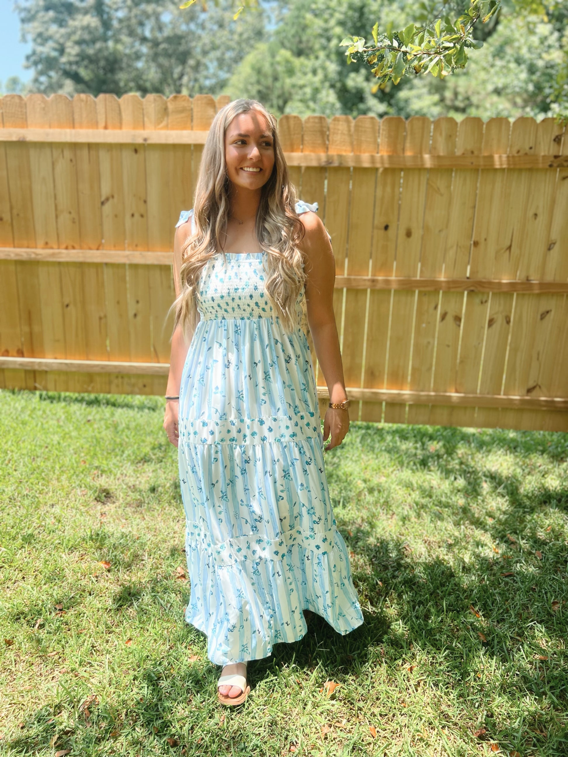 Graceland Floral Smocked Maxi Dress