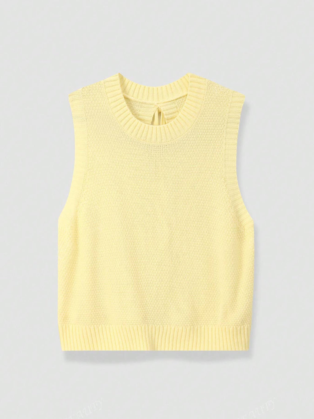 Maris Sleeveless Knit Top With Back Cutout Tie Design