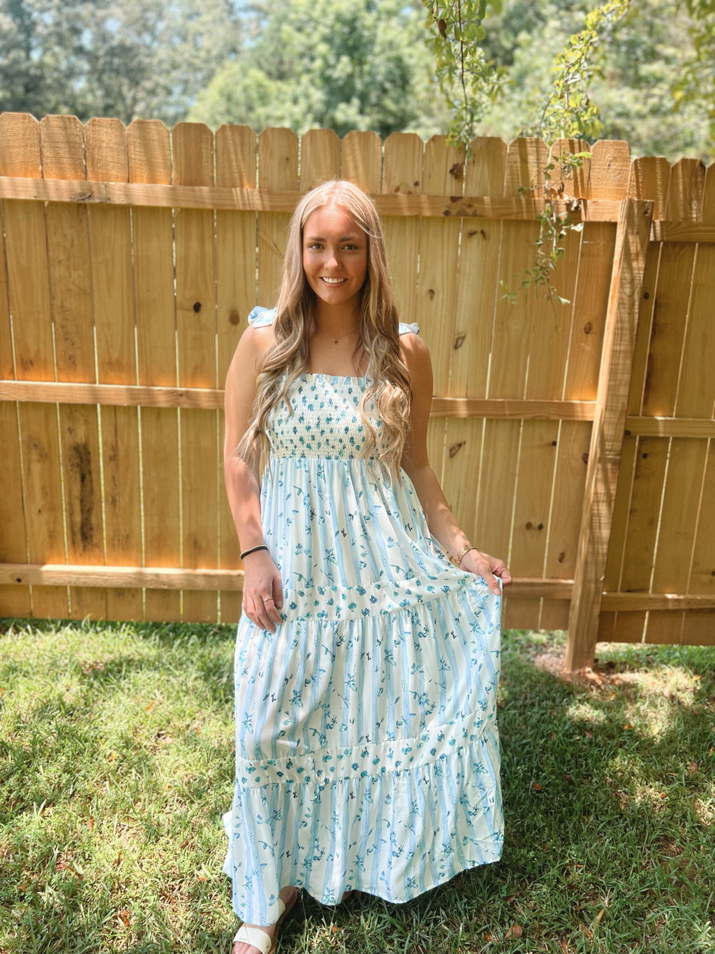 Graceland Floral Smocked Maxi Dress