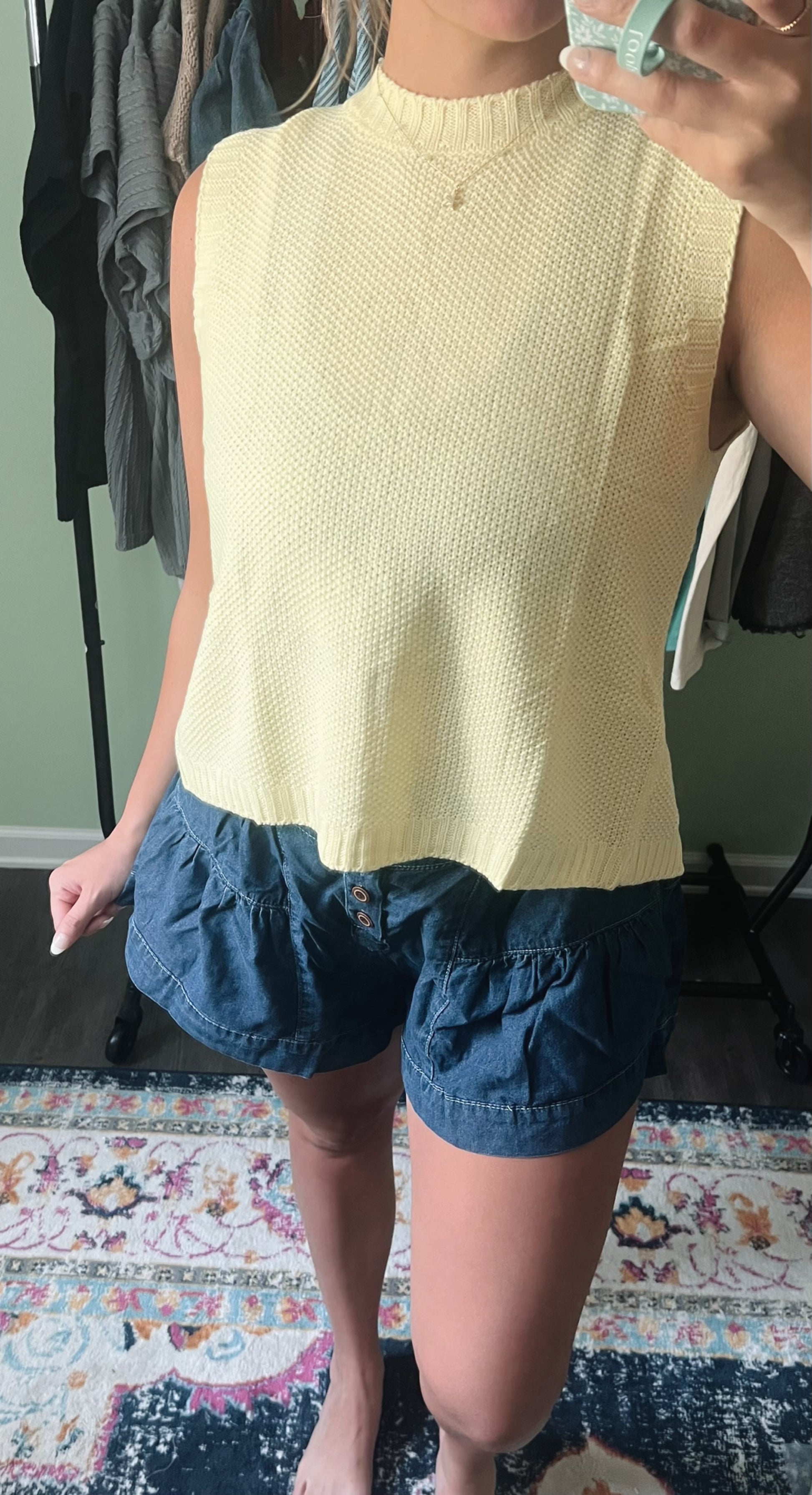 Maris Sleeveless Knit Top With Back Cutout Tie Design