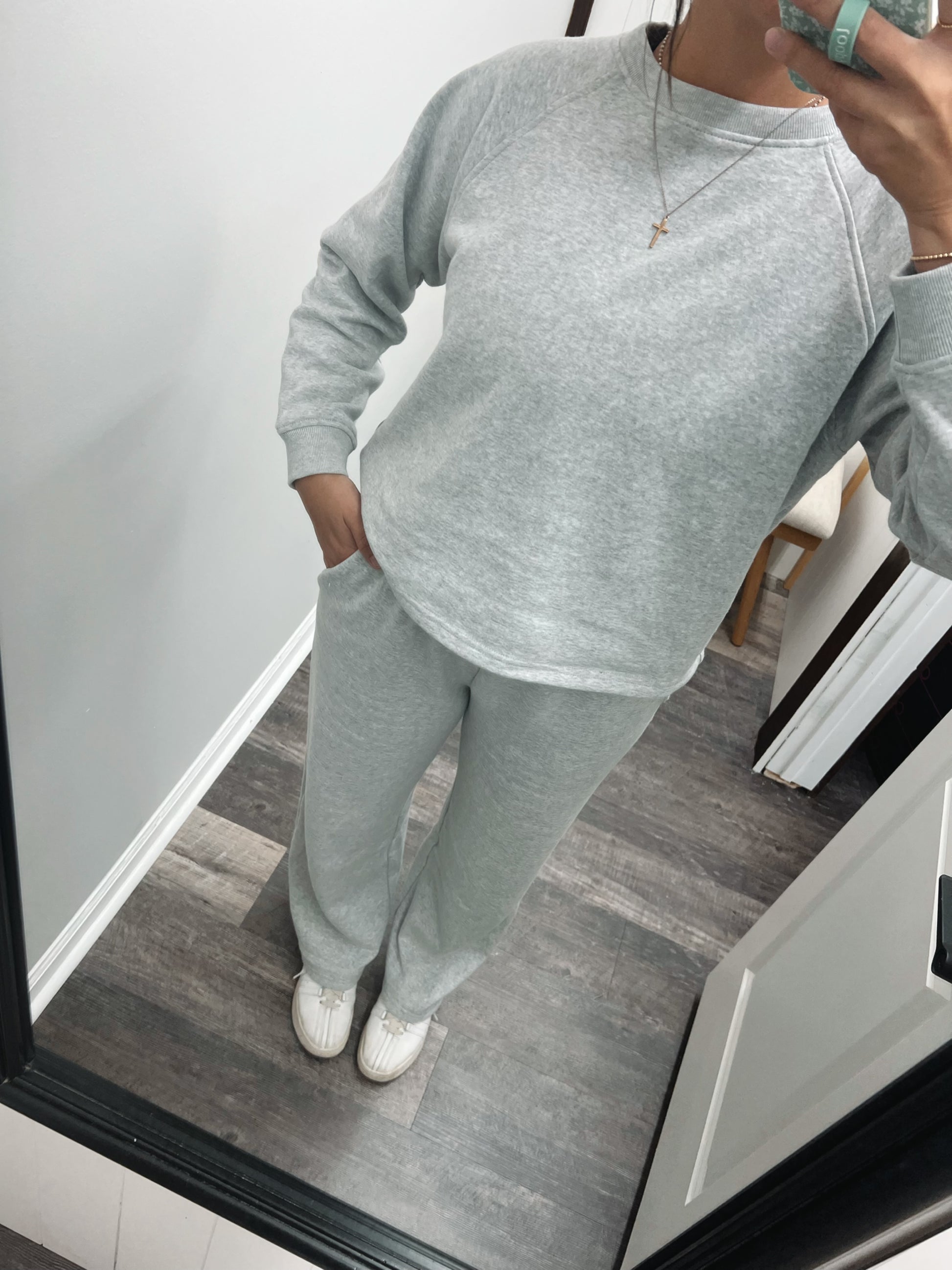 Zenana Raglan Sleeve Pull Over & Sweat Pants Set