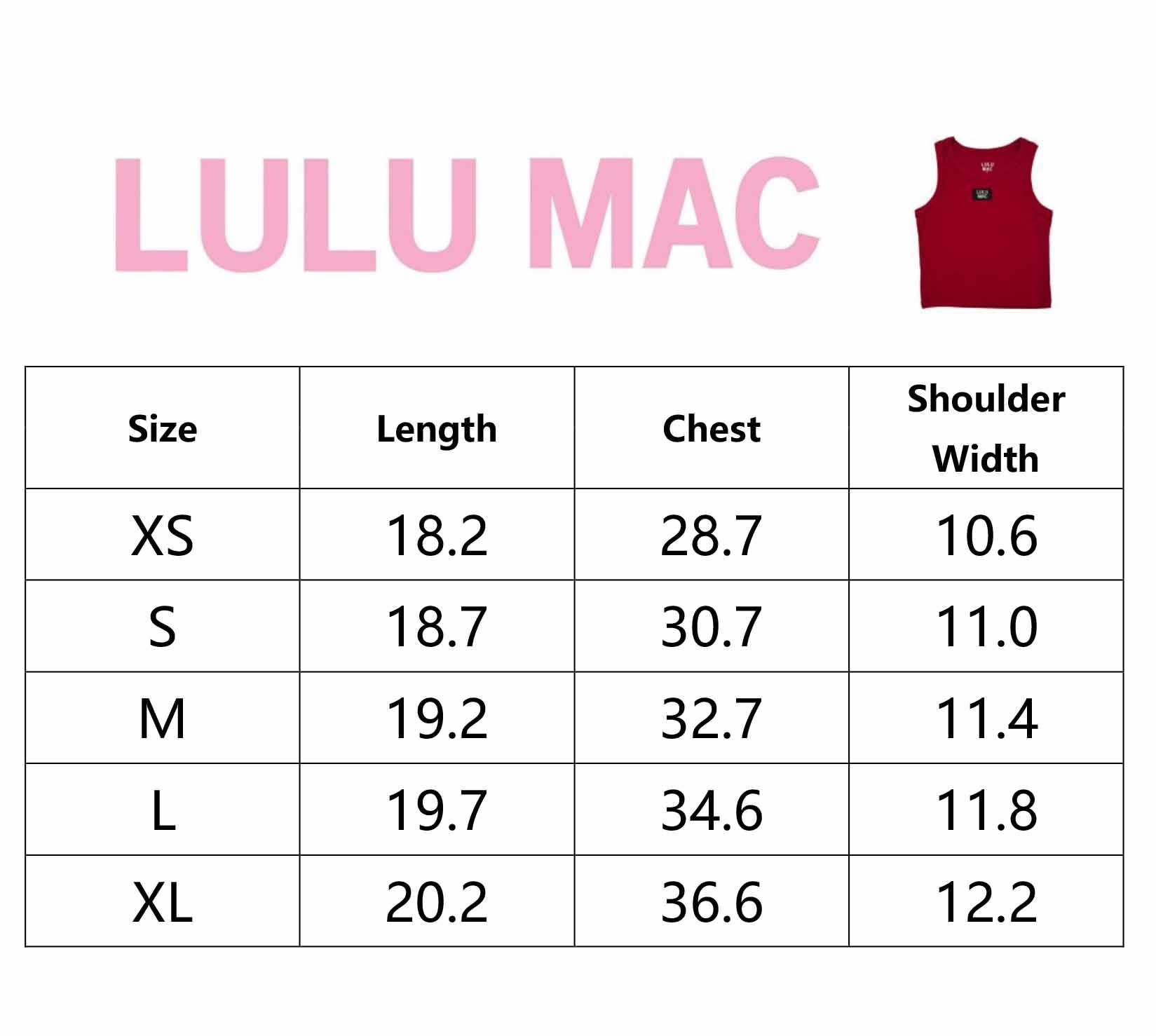 LULU MAC SOLID TANK TOPS