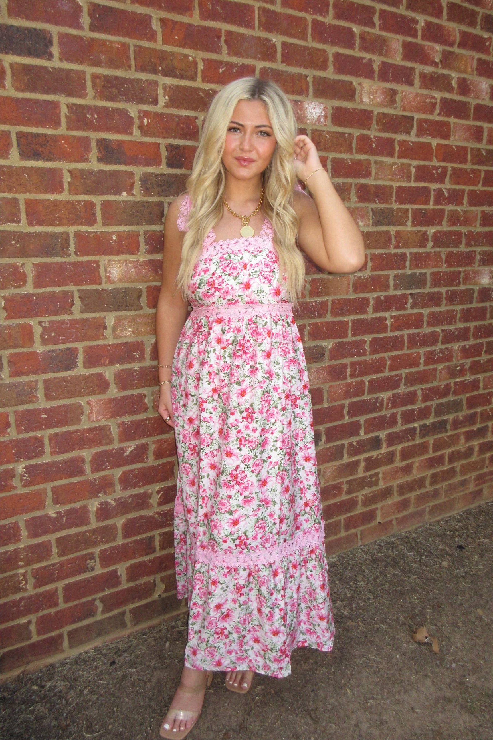 Meadow Floral Lace Maxi Dress