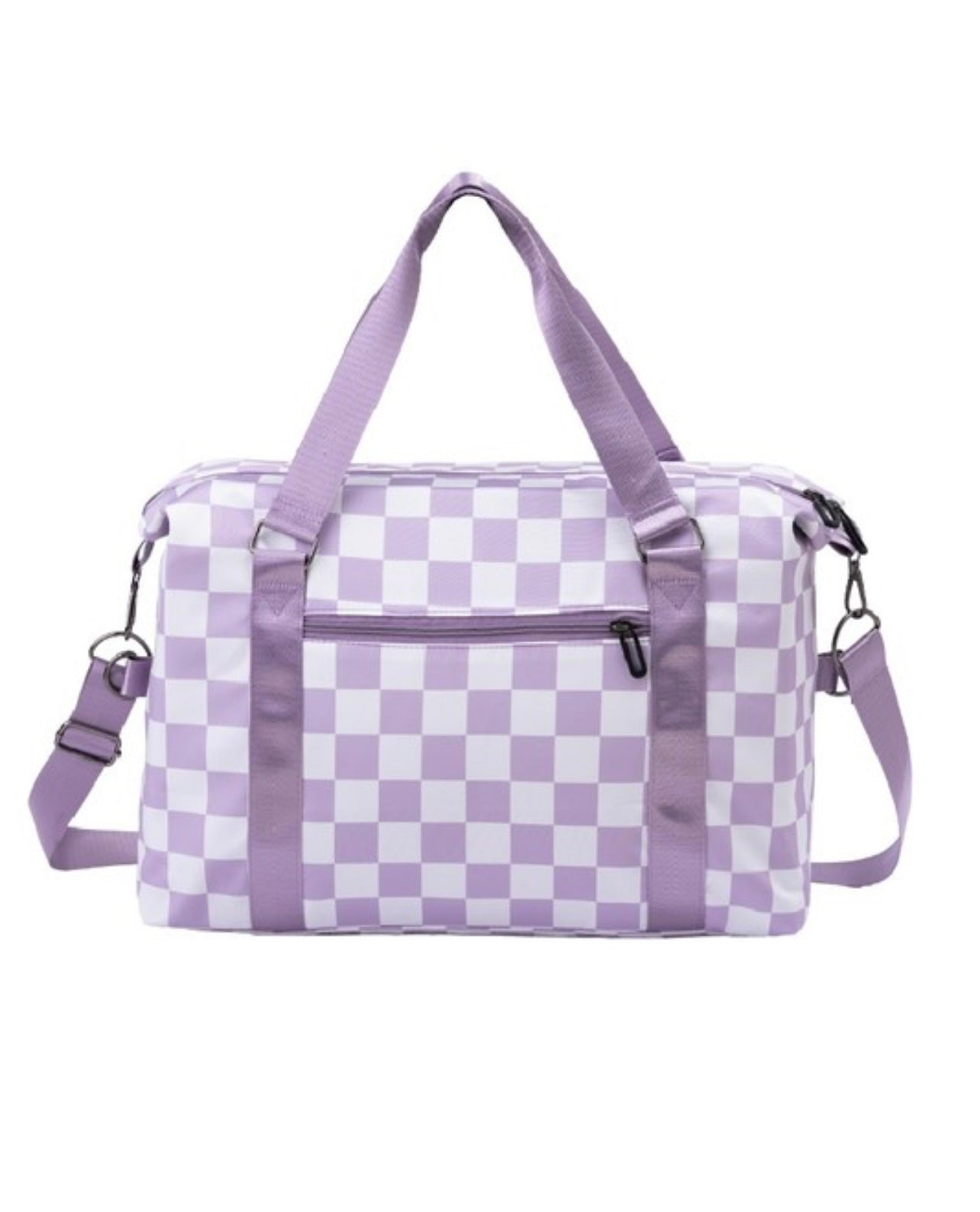Large Capacity Checkered Travel Duffle Bag